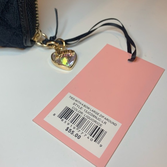 NWT Juicy Couture Tied With a Bow Large Zip Around Wallet - Picture 11 of 12